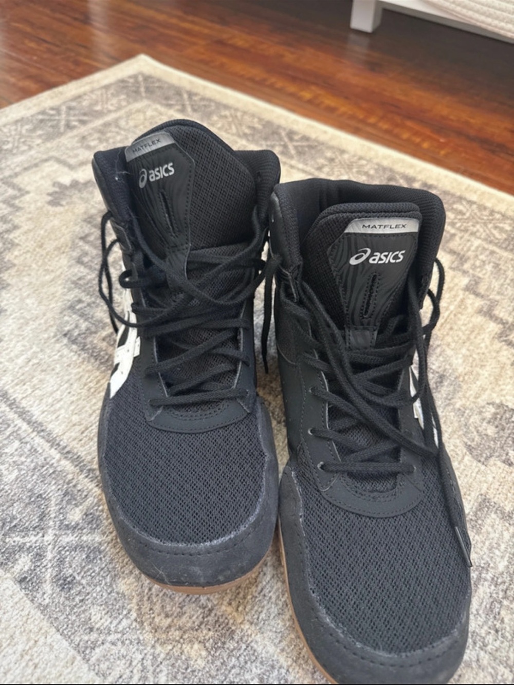 Asics Black Men's Matflex High-Top Wrestling Shoes